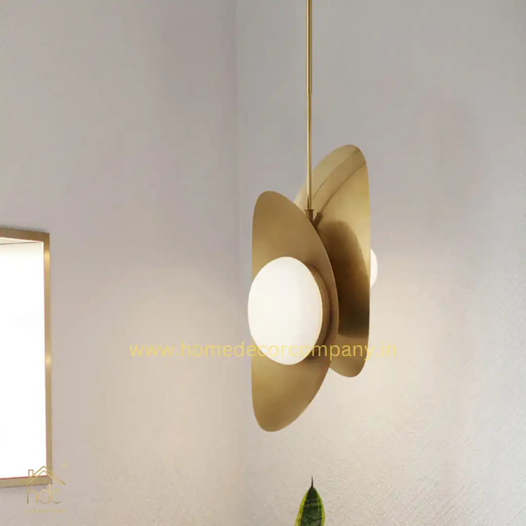HDC Frosted Glass 2 Lights Postmodern Style Hanging Pebble Pendant Light