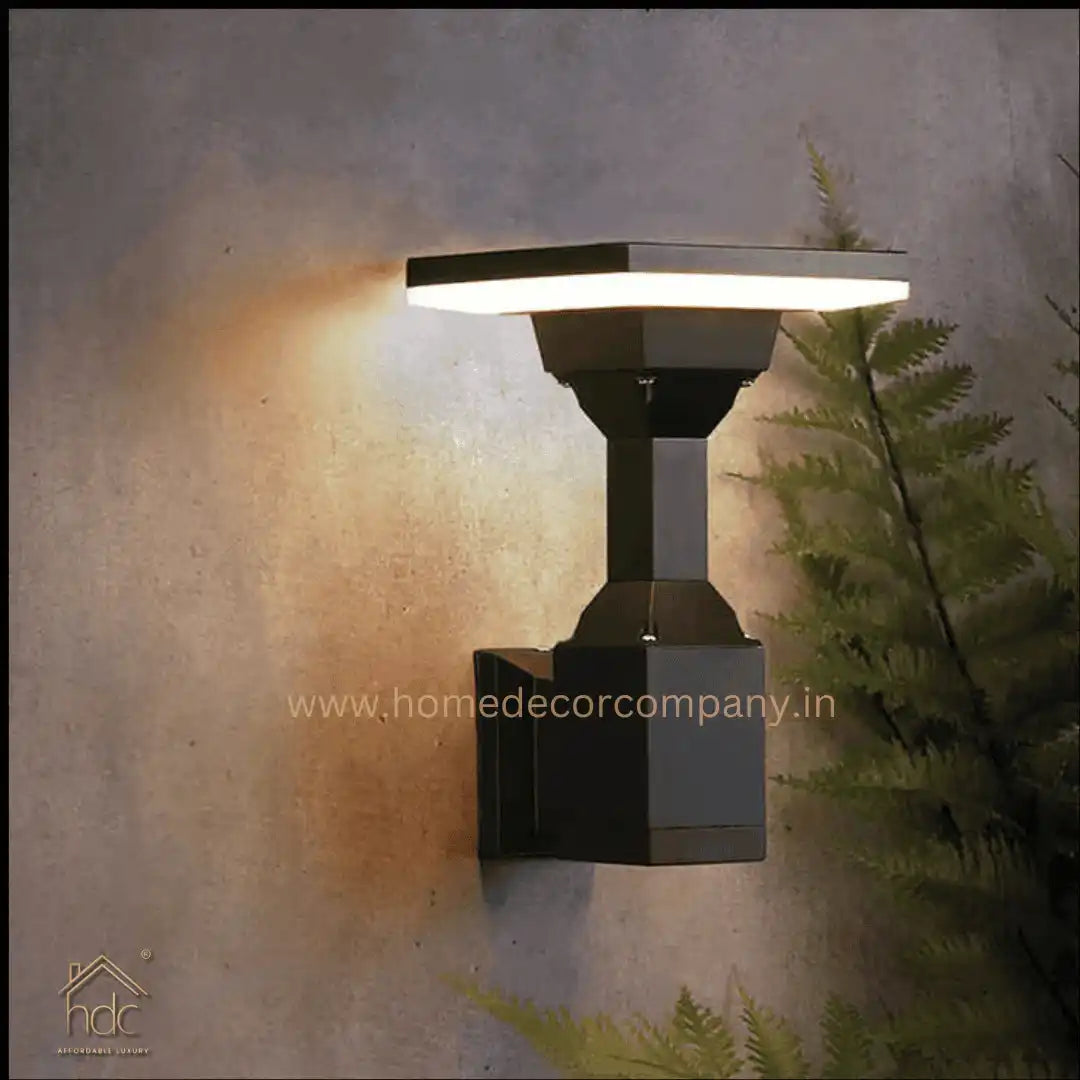 Hdc Led Outdoor Wall Light Fixture Black Wall Waterproof Lights Wall Mount - Warm White