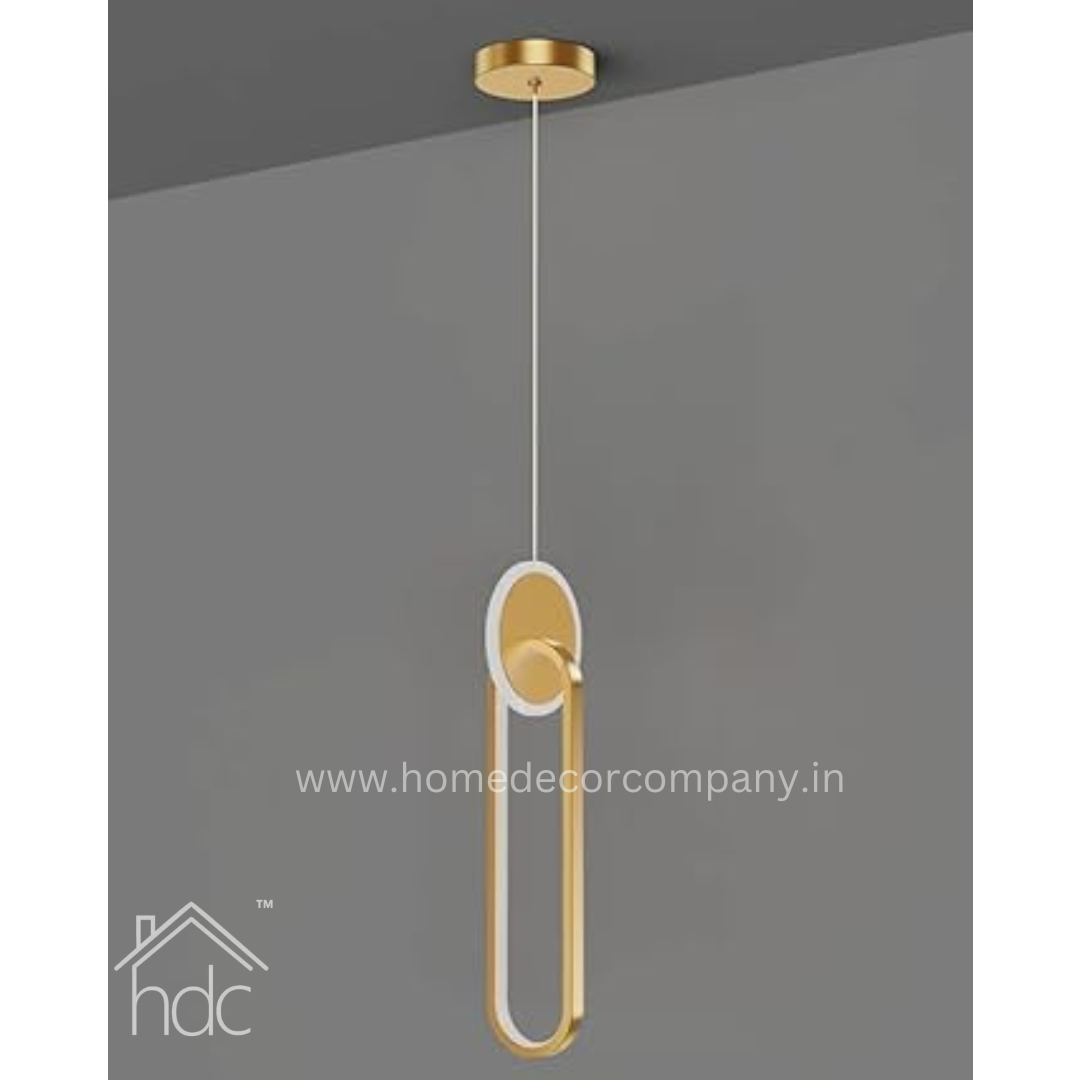 Hdc led Light Modern Powder Coated Gold Oval Pendant Lighting Ceiling Lights - Tricolor