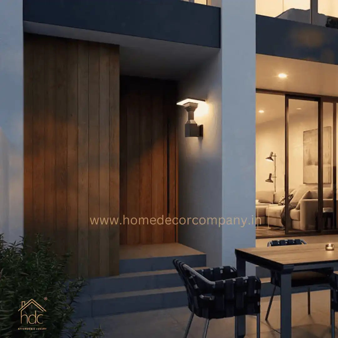 Hdc Led Outdoor Wall Light Fixture Black Wall Waterproof Lights Wall Mount - Warm White