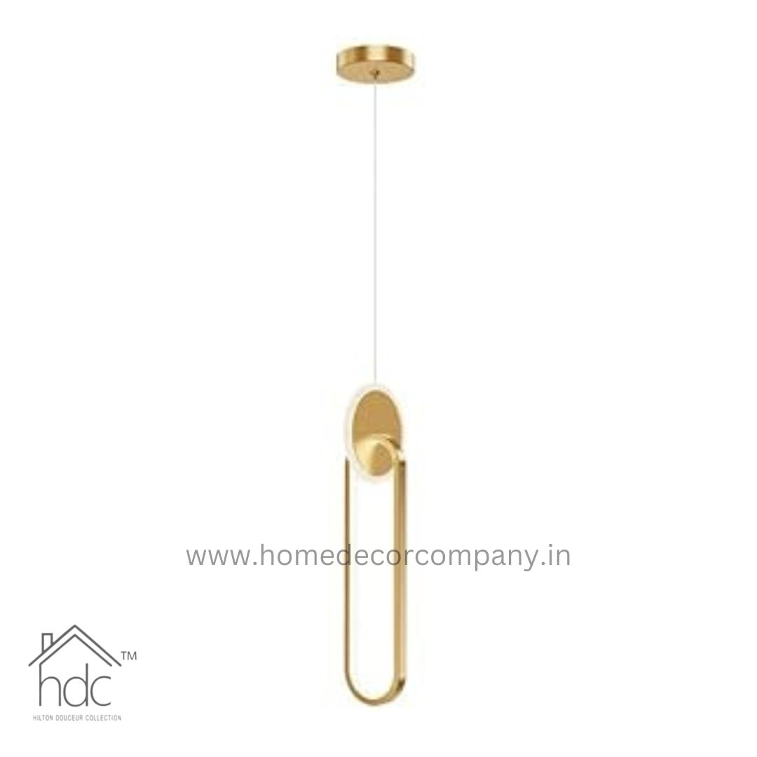 Hdc led Light Modern Powder Coated Gold Oval Pendant Lighting Ceiling Lights - Tricolor