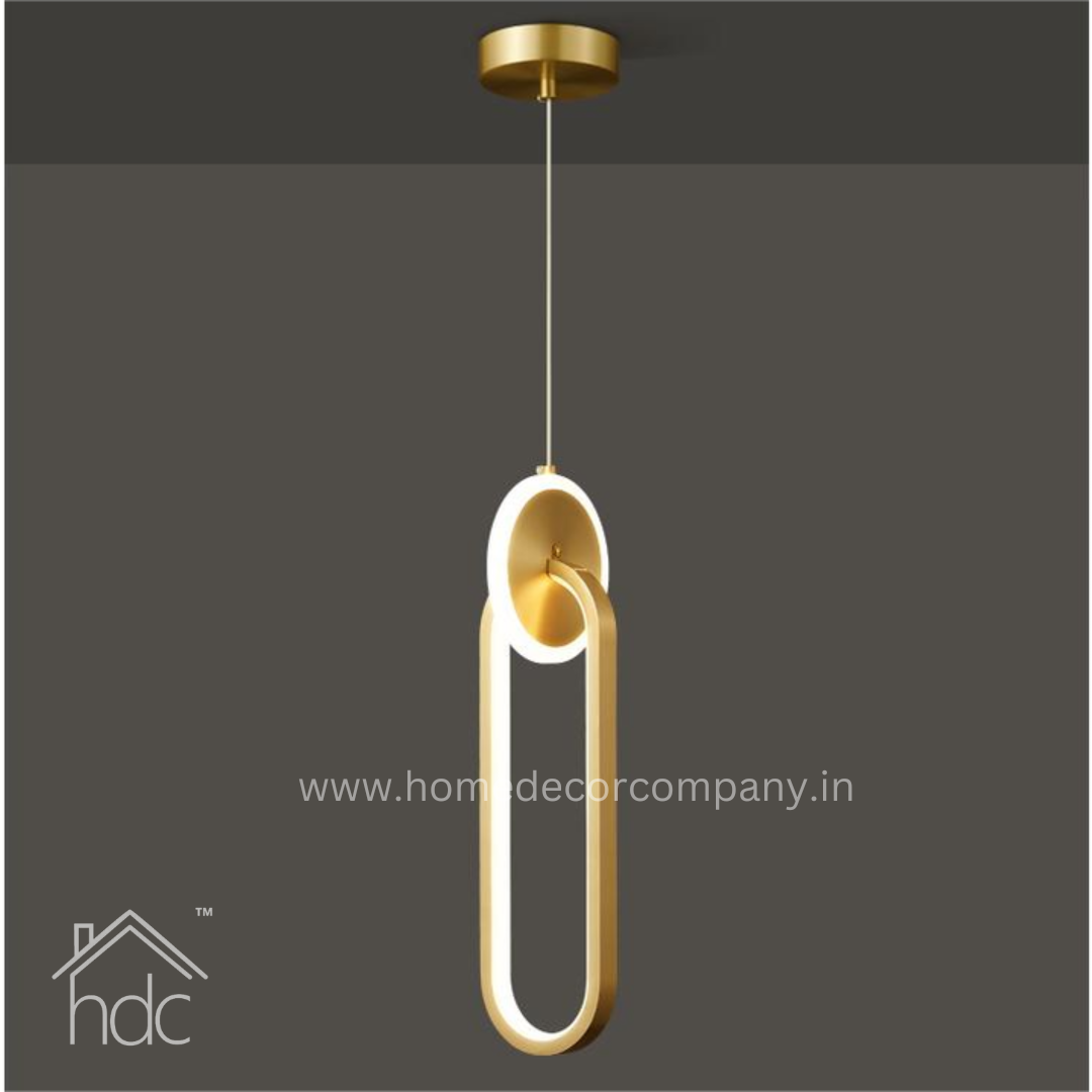 Hdc led Light Modern Powder Coated Gold Oval Pendant Lighting Ceiling Lights - Tricolor