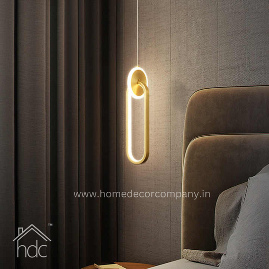Hdc led Light Modern Powder Coated Gold Oval Pendant Lighting Ceiling Lights - Tricolor