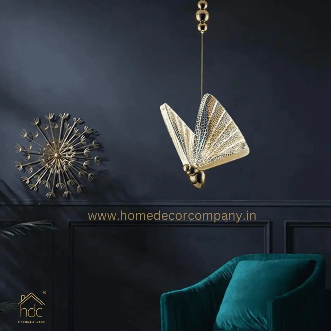 HDC Led 1 Light Multi Butterfly Bedside Hanging Pendant Ceiling Lamp Light Fixture- Tricolor