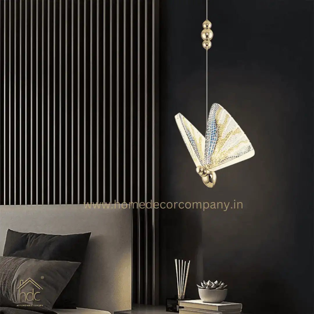 HDC Led 1 Light Multi Butterfly Bedside Hanging Pendant Ceiling Lamp Light Fixture- Tricolor