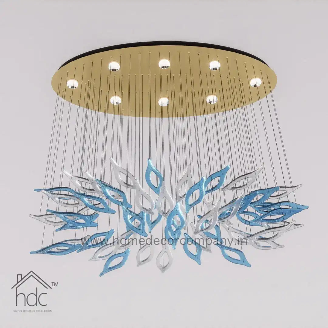 Hdc Luxury Glass Staircase Chandelier Living Room Duplex Hotel Rotary Lamp