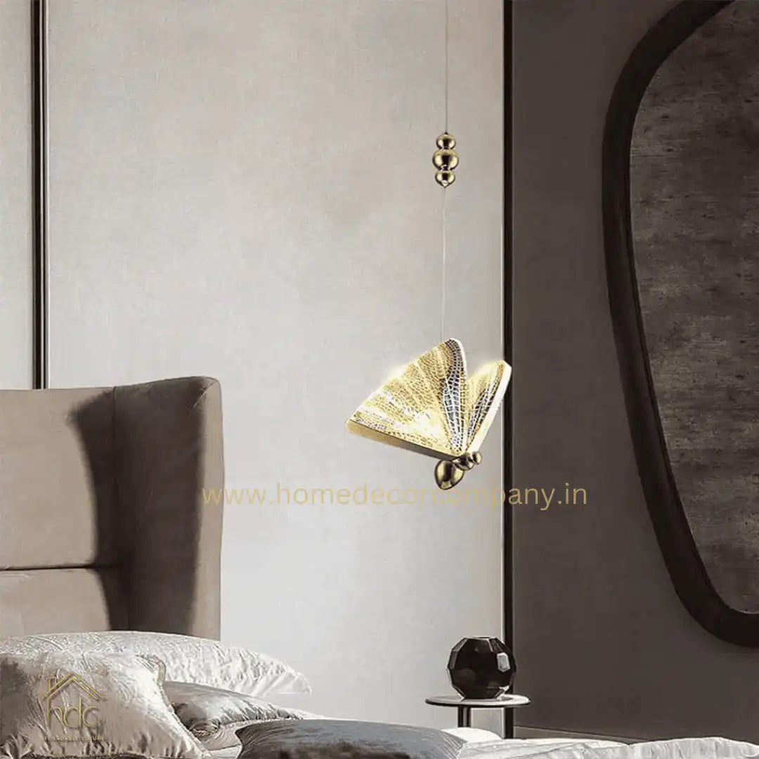 HDC Led 1 Light Multi Butterfly Bedside Hanging Pendant Ceiling Lamp Light Fixture- Tricolor