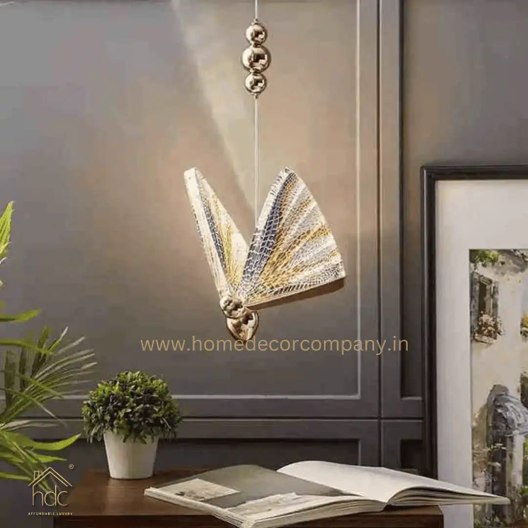 HDC Led 1 Light Multi Butterfly Bedside Hanging Pendant Ceiling Lamp Light Fixture- Tricolor