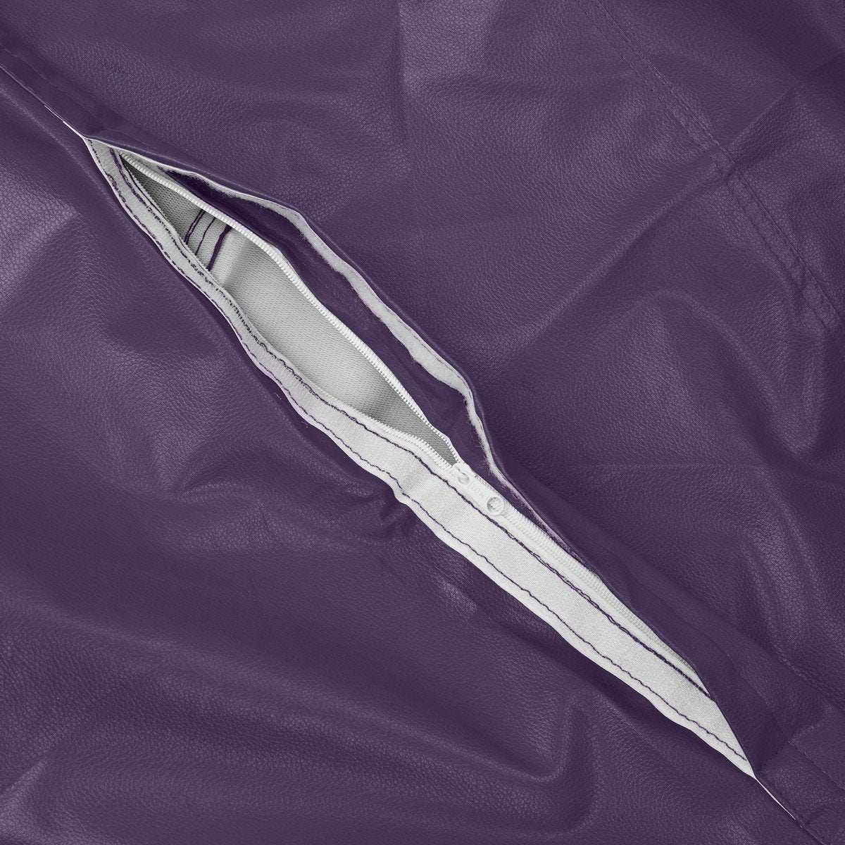 HDC Faux Leather Bean Bag Cover Without Beans (Purple) - HDC.IN