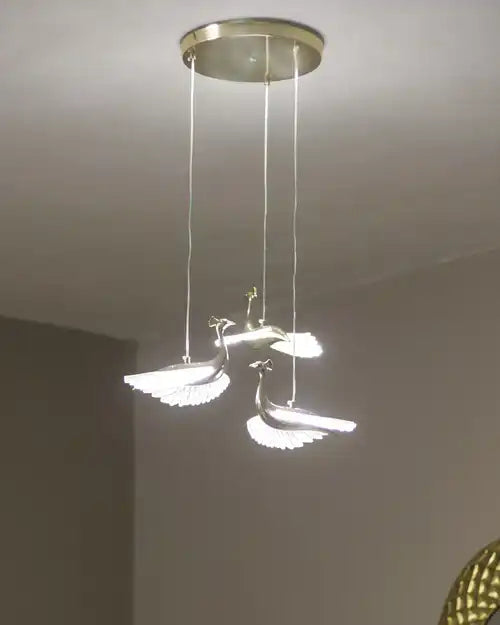 HDC 3 Light Led Acrylic Peacock Led Pendant Lamp Ceiling Light