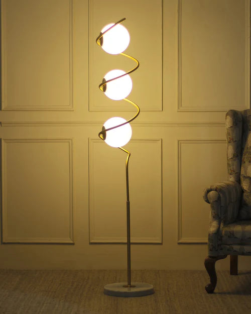 Hdc S Sytle 3 Globe Gold Floor Lamp For Living Room