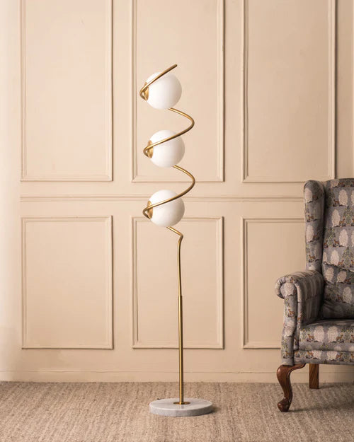 Hdc S Sytle 3 Globe Gold Floor Lamp For Living Room