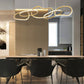 HDC 5 Ring Metal Copper Rose Gold Body Modern Led Chandelier- Tricolor