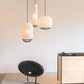 Hdc New Modern Minimalist Black body Silk Fabric long Pendant Lamp For living room bedroom
