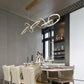 HDC 5 Ring Metal Copper Rose Gold Body Modern Led Chandelier- Tricolor