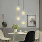 HDC 2 Light Led Glossy Gold Frosted Balls Pendant Lamp Chandelier Ceiling Light