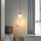 HDC 1 Light Modern Gold Acrylic Curl Ceiling Pendant Light- Tricolor