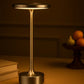 Hdc Wireless Table Lamp, Rechargeable Battery LED Desk Lamp with Touch Control and 3 Color Stepless Dimming,USB Charging Portable Lamp for Restaurant/Camping/Bar/Bedroom(Grey)
