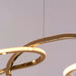 HDC 5 Ring Metal Copper Rose Gold Body Modern Led Chandelier- Tricolor