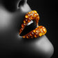 Hdc Golden Makeup Woman Lips with Gems Portraits Aesthetic Wall Art Poster for Living Room, Home & Wall Decor - HDC Lights