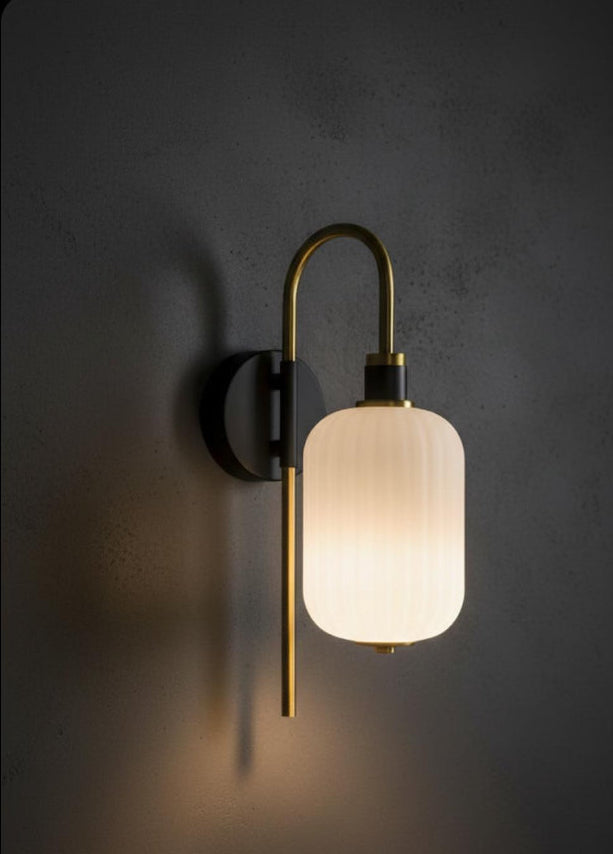 HDC LED Acrylic Black Gold Frost Wall Light Living Dining Bedside Light - Tricolor