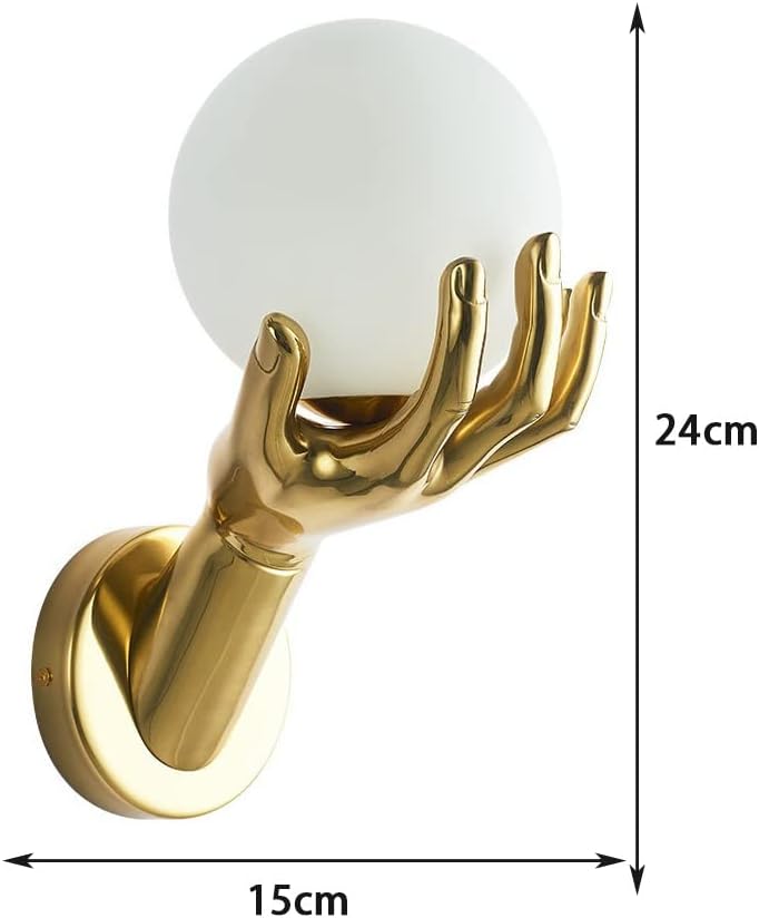 Hdc 1 Light All Copper Retro Style Glass Shade Wall Light