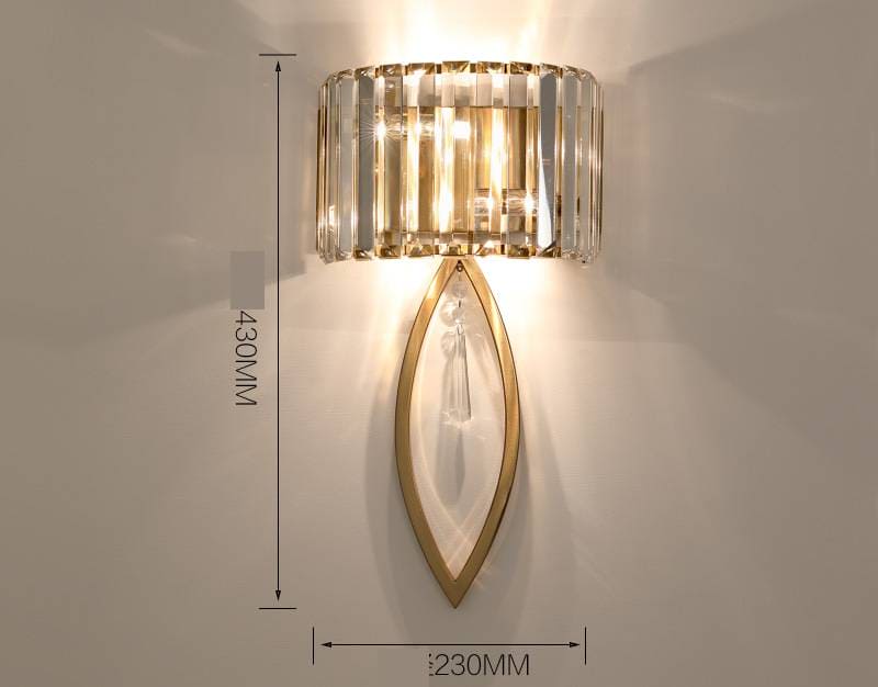 Hdc luxury American minimalist modern bedroom living room wall aisle entrance crystal lamp