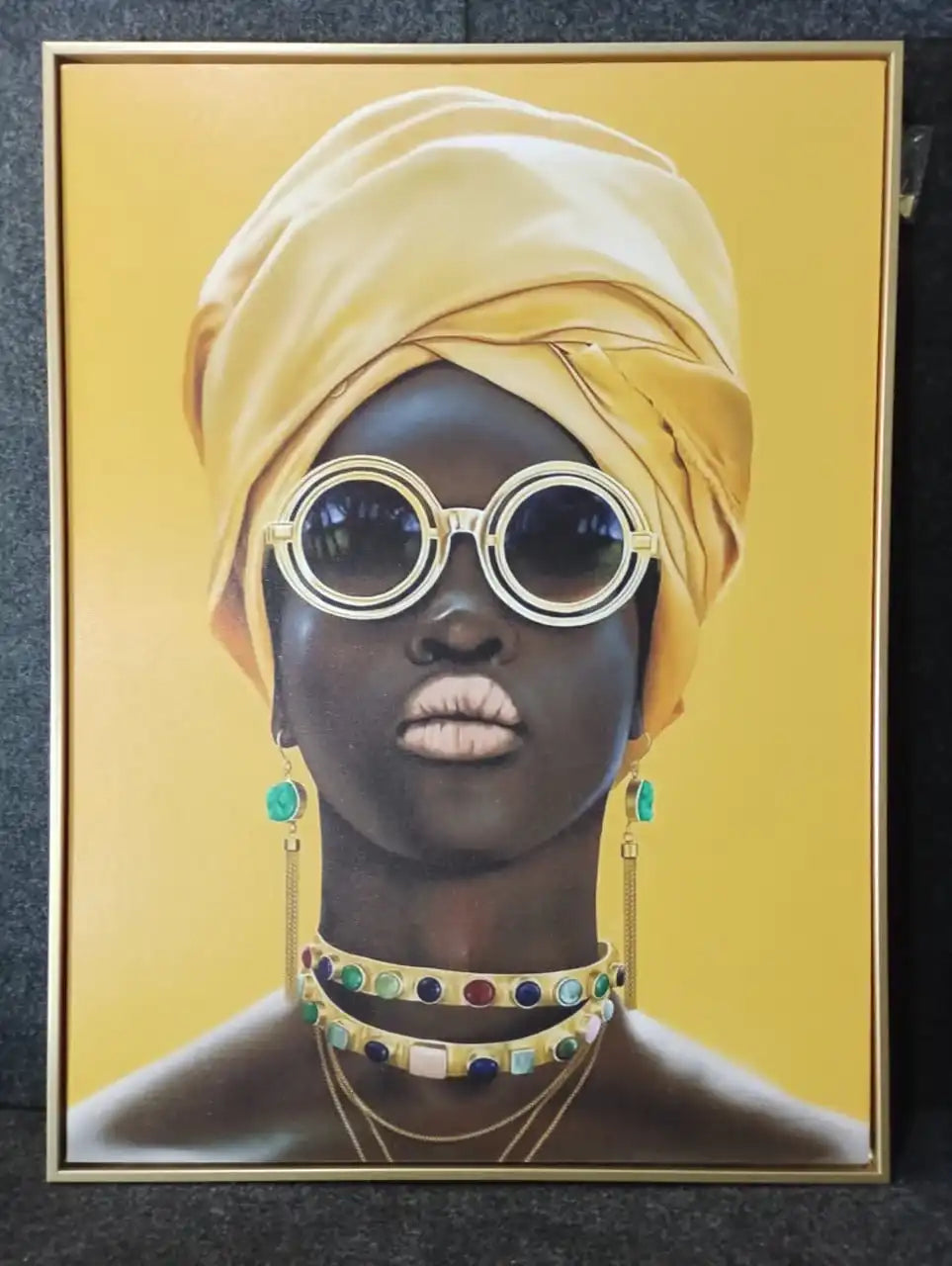 Hdc Printed Black Girl Jewelry African Art Women Posters Prints Canvas Painting Modern Wall Art Pictures for Living Room Home Decor