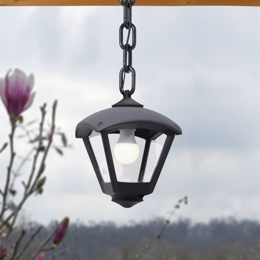 HDC Classic Black Outdoor Hanging Lantern for Garden, Balconies
