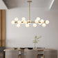 HDC 16 Light Gold Frosted Glass Chandelier Ceiling Lights Hanging - Warm White