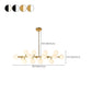 HDC 16 Light Gold Frosted Glass Chandelier Ceiling Lights Hanging - Warm White
