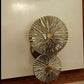 Hdc Modern smoke glass simple gold background wall living room decorative wall lamp