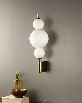 Hdc 3 Lights Stacked Globe Wall Light - Tricolor