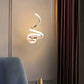 Hdc Spiral Ribbon Gold Acrylic Modern Led Wall Light - Tricolor