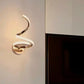Hdc Spiral Ribbon Gold Acrylic Modern Led Wall Light - Tricolor