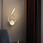 Hdc Curved Gold Acrylic Modern Led Wall Light - Tricolor