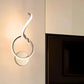 Hdc Curved Gold Acrylic Modern Led Wall Light - Tricolor