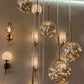 Hdc 10/28 Light Led Glass Fairy Light Double Height Duplex Stair Chandelier - Warm White