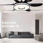 Hdc 52 Inch Modern Black Ceiling Fan Chandelier Remote Control 6 Blades
