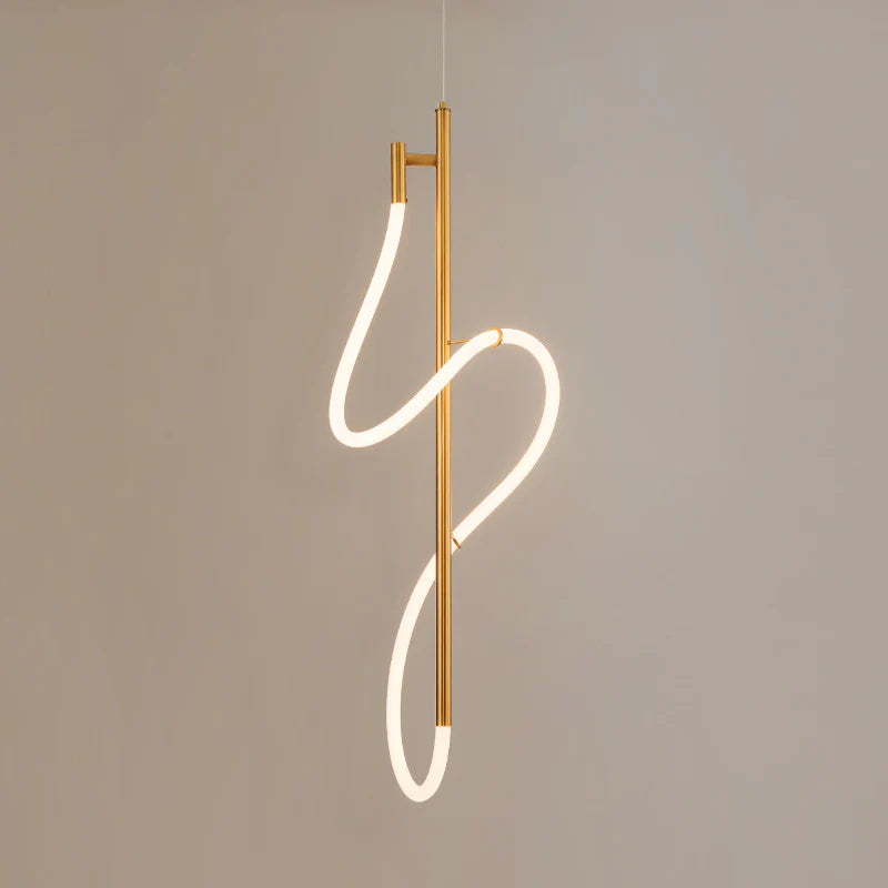 Hdc Led 1 Light Modern Led Gold Acrylic Pendant Light - Warm White