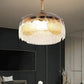Hdc Feather Glass Crystal Ceiling Fan Chandelier Luxury Gold Retractable Light Led 3 Color Setting Control With Remote