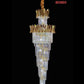 HDC 1800mm Luxury Modern Crystal Double Height Chandelier For Staircase