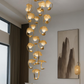 HDC 21 Lights Modern Led Hanging Double Height Staircase Chandelier- Warmwhite