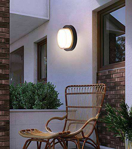 HDC Led Outdoor Lamp Modern Wall Sconce Light Fixture Round 3000k Waterproof Acrylic Wall Light (Warm White)