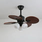 Hdc Tropical Ceiling Fan With Led Light And Remote Control 52 Inch Palm Reversible Fan Light 5 Leaf Blades And Balance Clips