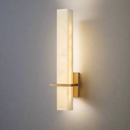 HDC Luxury Marble Finish Gold/Black Vertical LED Wall Light For Living Room, Bedroom
