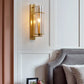 Hdc 400mm Gold Glass Long Wall Light Metal - Gold Warm White
