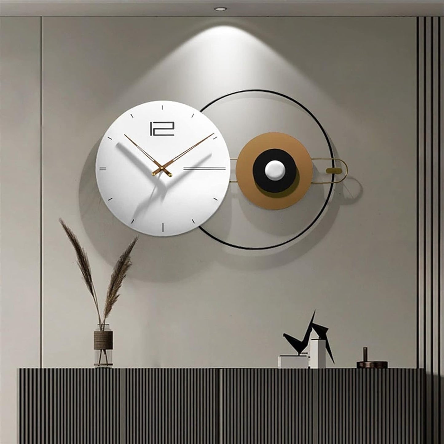 Hdc Modern Creative Metal Wall Clock For Living Room, Bedroom, Home Decor
