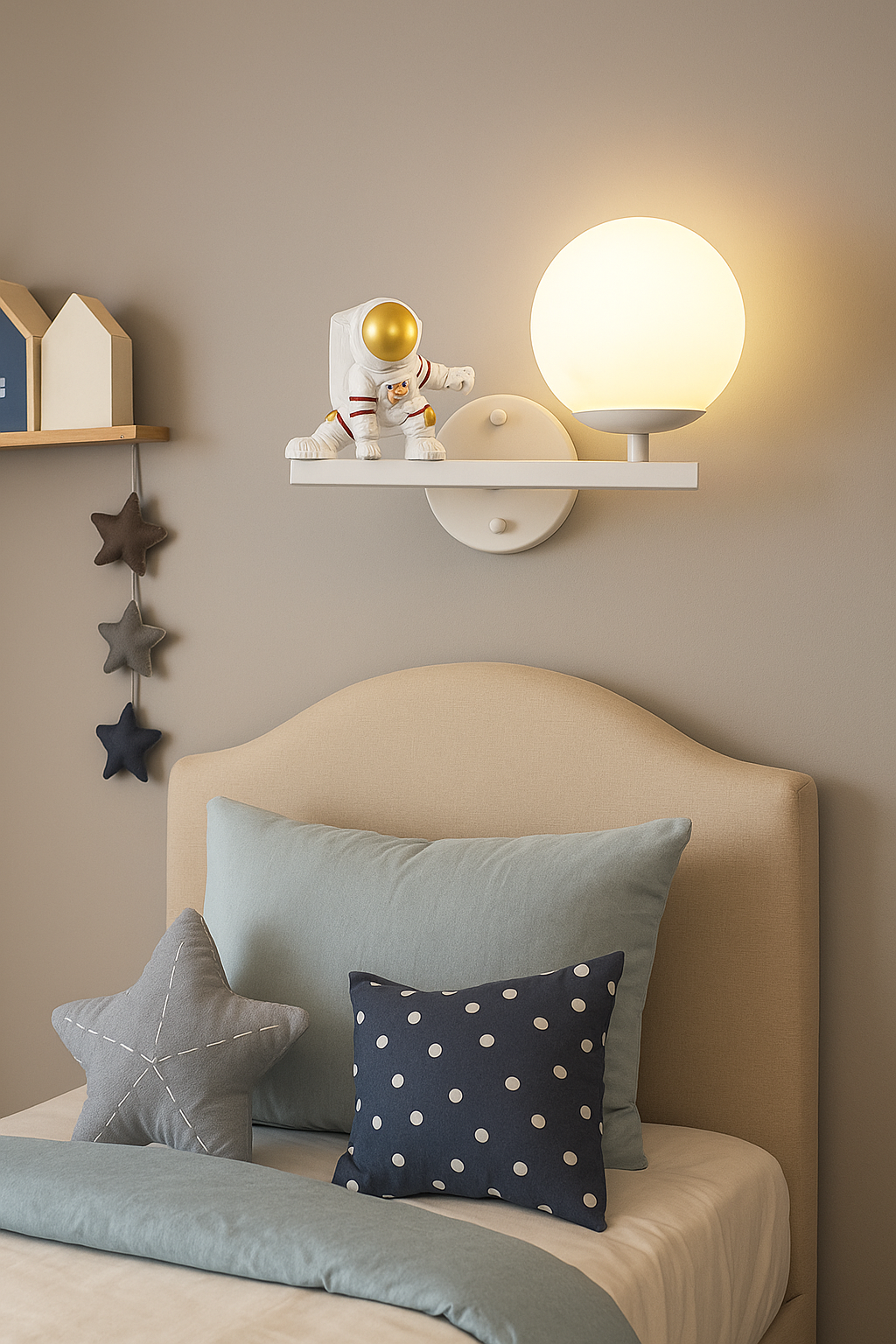 Hdc Kids’ Astronaut Shelf Wall Lamp Wall Scone Light For Childrens Room Bedroom Nursery Kids Light