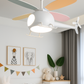 Hdc Kids’ Helicopter Ceiling Fan with LED Light Multi-Color Blades Airplane Chandelier